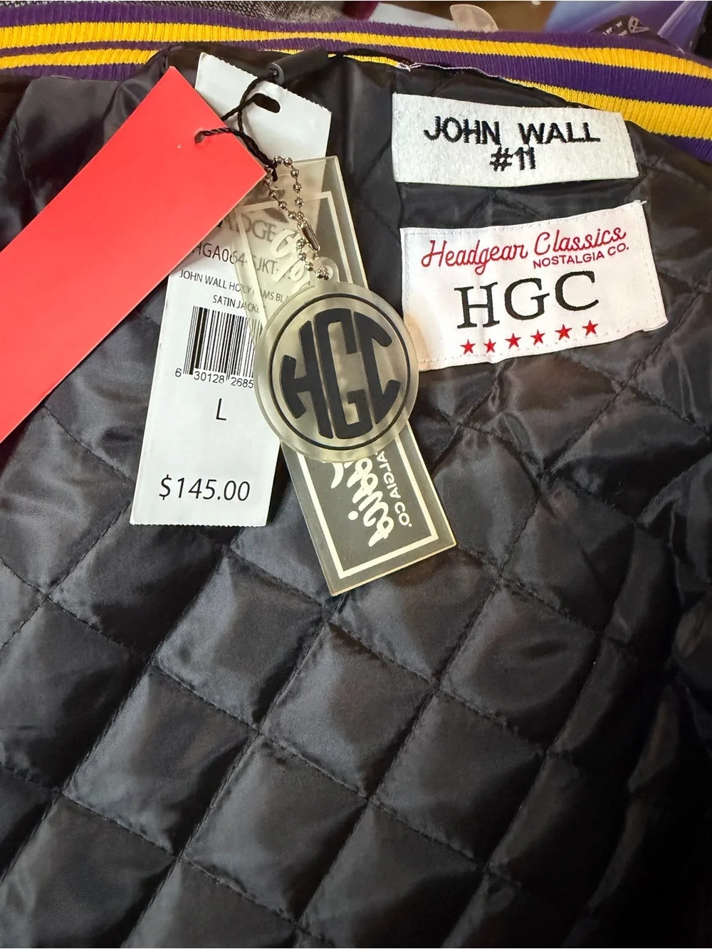 NWT John Wall #11 HolyRams high school Satin Jacket Men’s Large